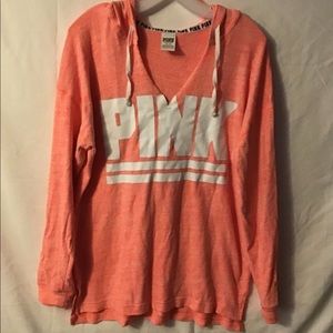 PINK Victoria’s Secret hooded pullover women’s size M